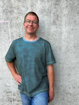 Preview: Baumwolljersey Kombi Petrol see you later by Thorsten Berger von Swafing